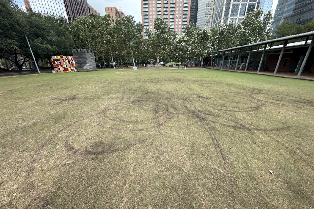 Discovery Green President Kathryn Lott said the park has been experiencing a 'violence issue' because of groups riding e-scooters. (Courtesy Discovery Green)