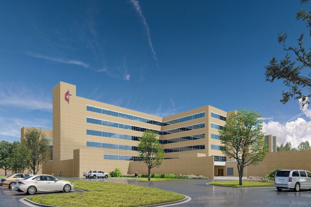 The new expansion at Methodist Hospital Stone Oak is expected to be completed in January 2027, Beaver said. (Rendering Courtesy Methodist Hospital Stone Oak)