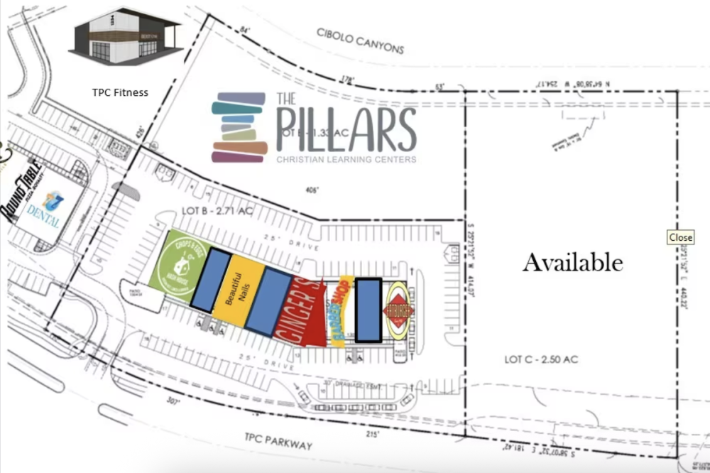 The Pillars and Beast Gym will be adjacent to one another, according to the development's site plan. (Courtesy MSL Investments)