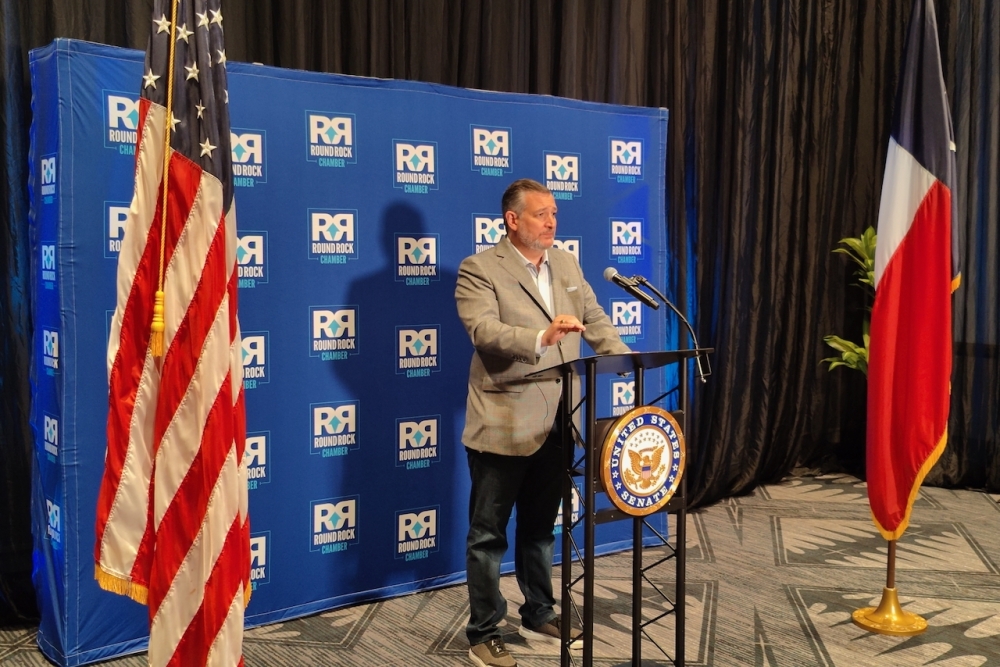 U.S. Sen. Ted Cruz signaled support for state legislative efforts to improve flood alert systems in the wake of Texas' deadly July flooding. (Ben Thompson/Community Impact)