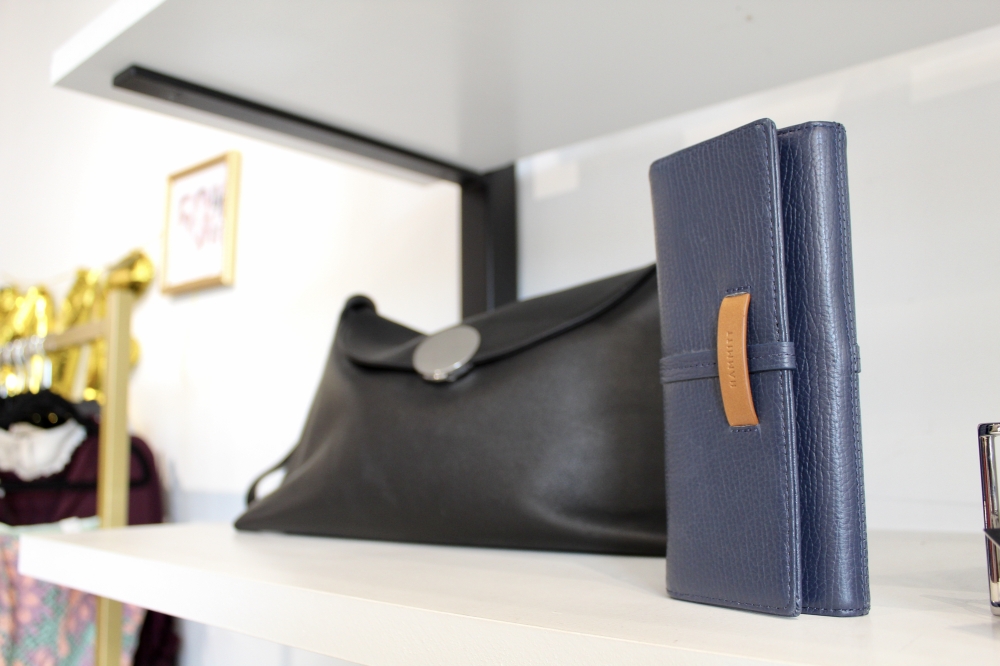 Bowtique offers handbags imported from Italy. (Jovanna Aguilar/Community Impact)