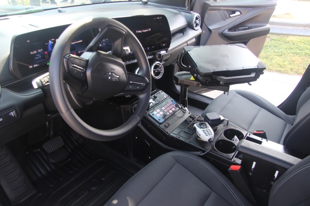 Austin's new Chevrolet Blazer police pursuit EVs are designed and equipped for law enforcement. (Ben Thompson/Community Impact)