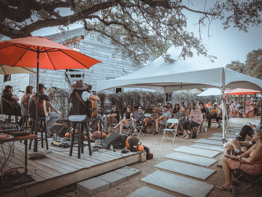 70 live music performances will take place across downtown Dripping Springs for the Dripping Springs Songwriters Festival. (Courtesy Destination Dripping Springs)