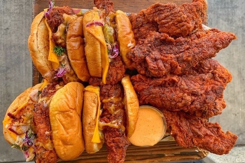The new Dave's Hot Chicken location will take over an existing space, with rennovations to the kitchen, dining area, and hallway. (Courtesy Dave's Hot Chicken)