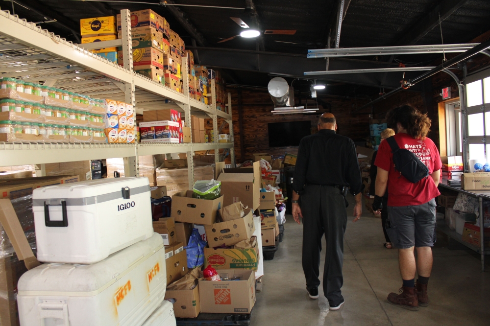 Pictured is the inside of the Big Texas Hall, where they store their non-refrigerated items (Shannon West/Community Impact).