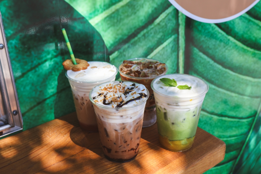 Patrons can enjoy a variety of drinks from specialty lattes and matcha to classic cold brew and americanos. (Courtesy TropiCafé)