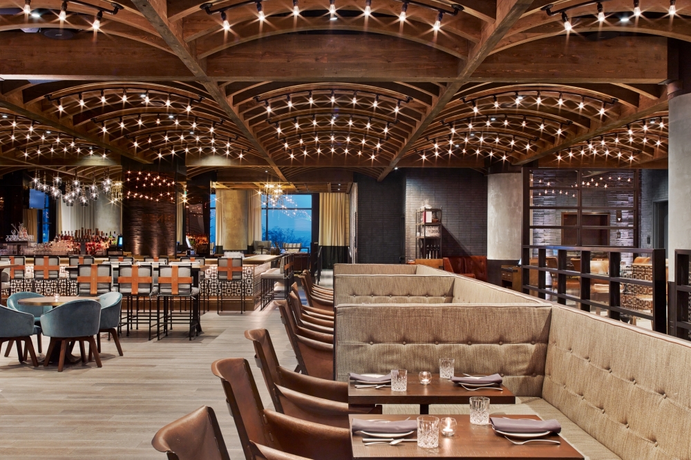 Geraldines dining room at the Hotel Van Zandt provides a setting for its modern Mexican menu and live music offerings. (Courtesy Geraldines/Hotel Van Zandt)