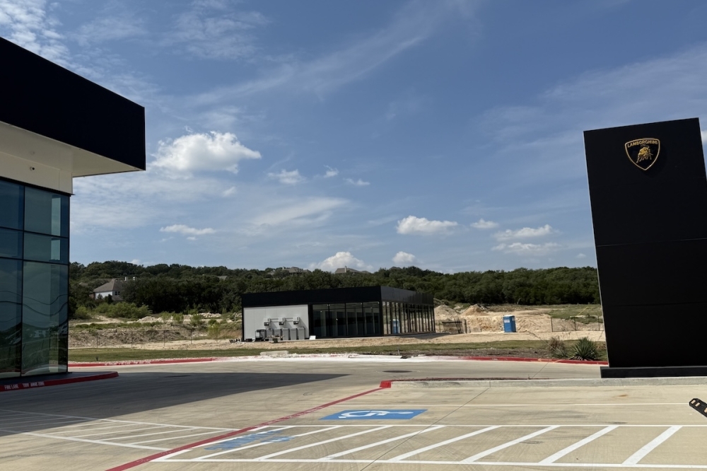The new dealership is currently being built adjacent to San Antonio's sole Lamborghini showroom. (Andrew Creelman/Community Impact)