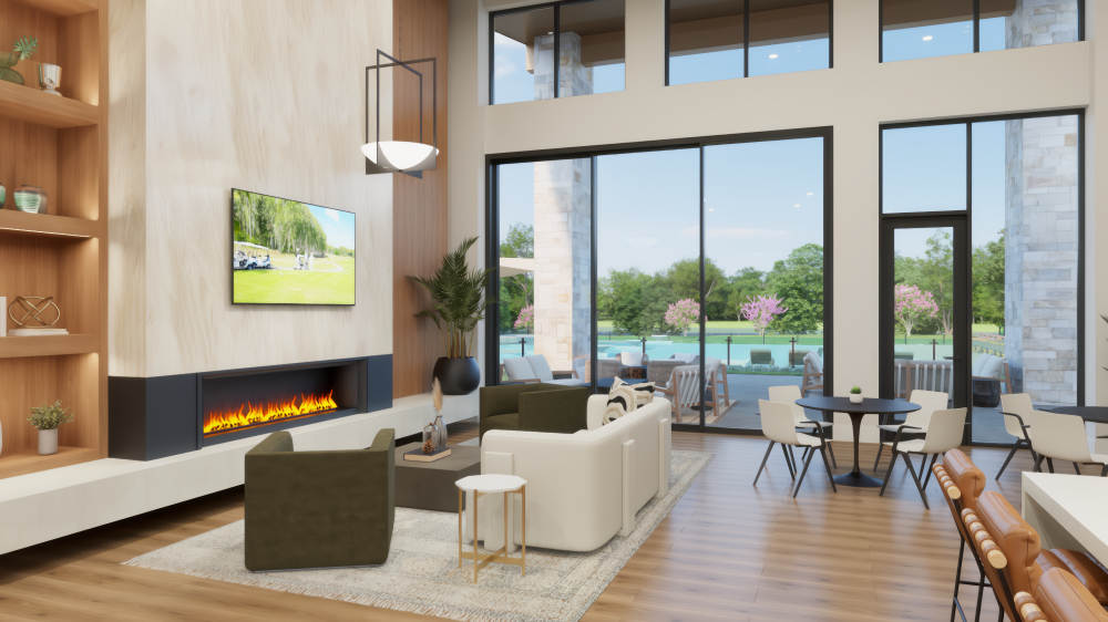 Inside amenity center at new Del Webb community