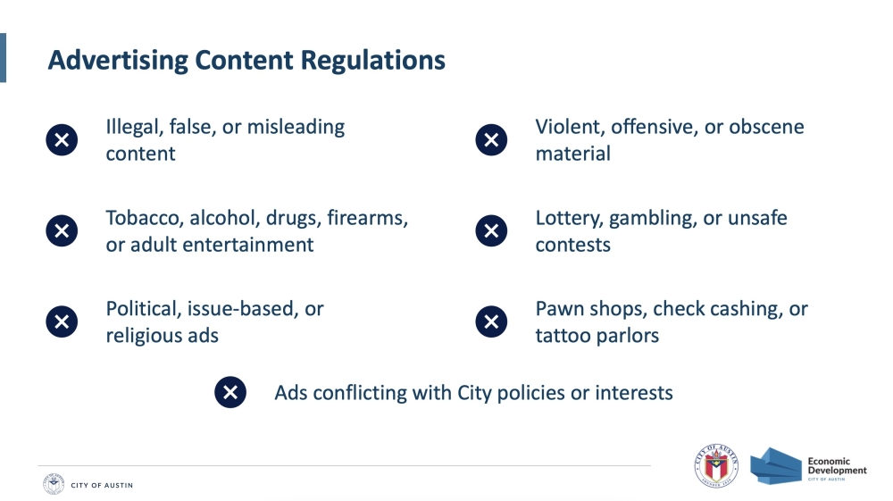The city will prohibit several types of advertising on digital kiosks installed around Central Austin. (Courtesy city of Austin)