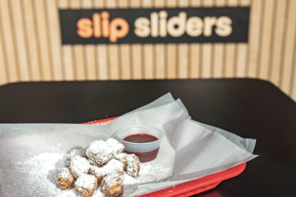 For dessert, customers can choose between hot beignet bites and hand-spun milkshakes. (Juliana Workman/Slip Sliders)