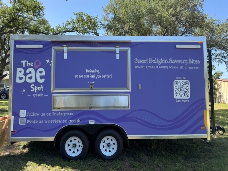 The Bae Spot food truck officially opened at the Anderson Mill Food Truck Court on Sept. 5. (Brittany Anderson/Community Impact)