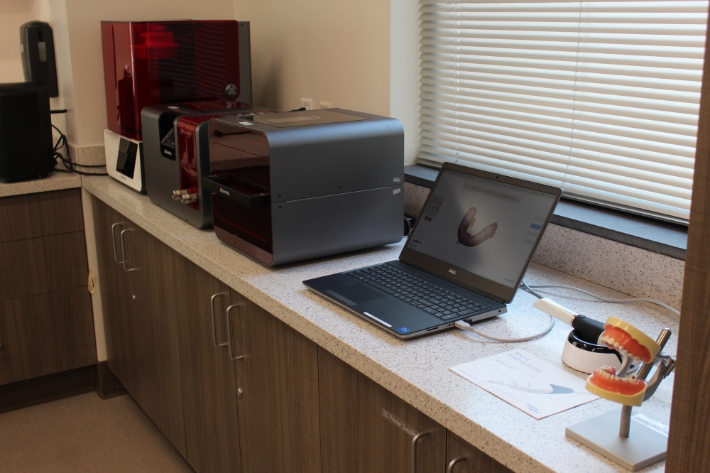 The new dental hygiene facility features advanced technology, including a 3D printer. (Chloe Young/Community Impact)