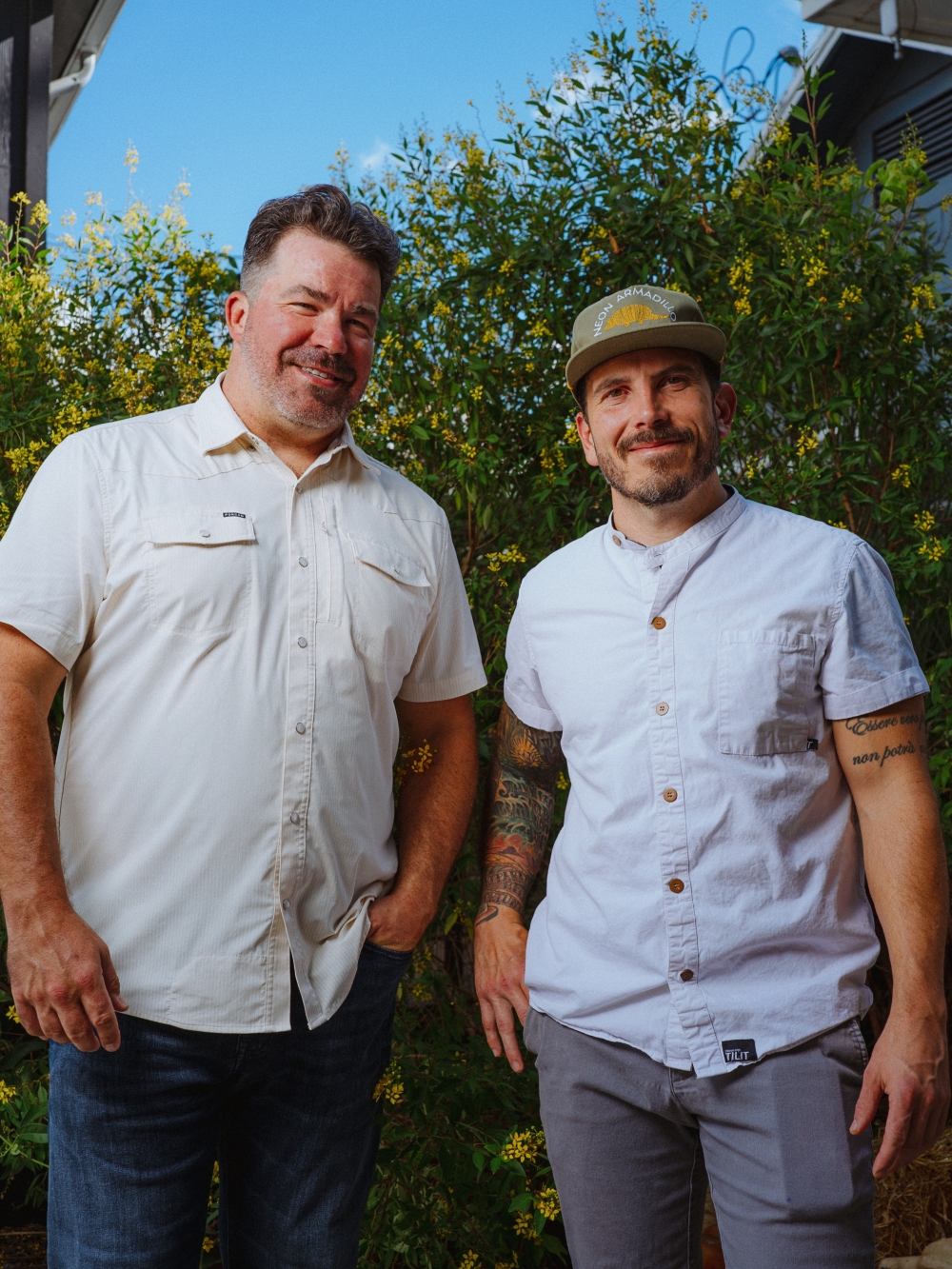 Co-founders of Heal Country Concepts, Ryan Zachry and chef Adam Puskorius will operate the restaurant's brick-and-mortar location. (Courtesy Neon Armadillo/Photo by Chad Wadsworth)