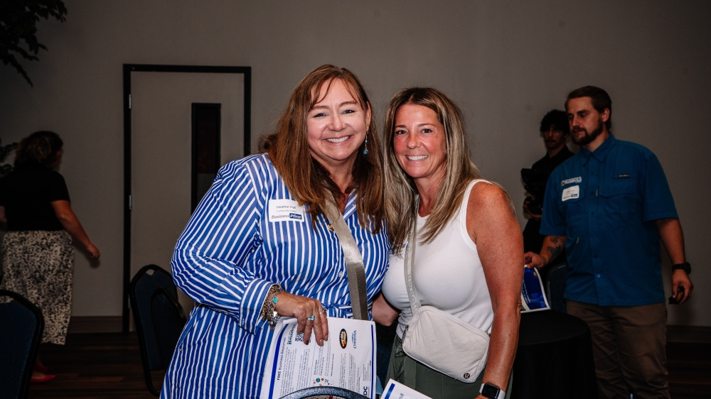 Two women posing for a photo
