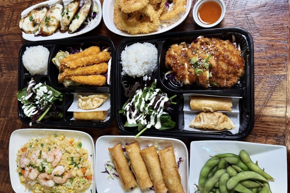 The cafe offers traditional Japanese cuisine, such as classic noodle dishes and sushi rolls. (Courtesy Penguin 64 Boba Cafe)
