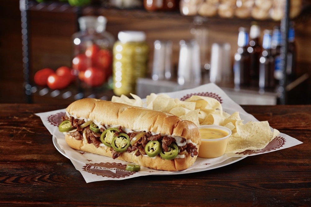 The Texican cheesesteak is a beef or chicken cheesesteak with onions, mozzarella, jalapenos and two ounces of queso. (Courtesy Texadelphia via Facebook)