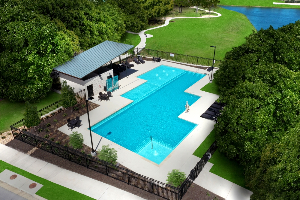 Pool in master-planned community in Bastrop