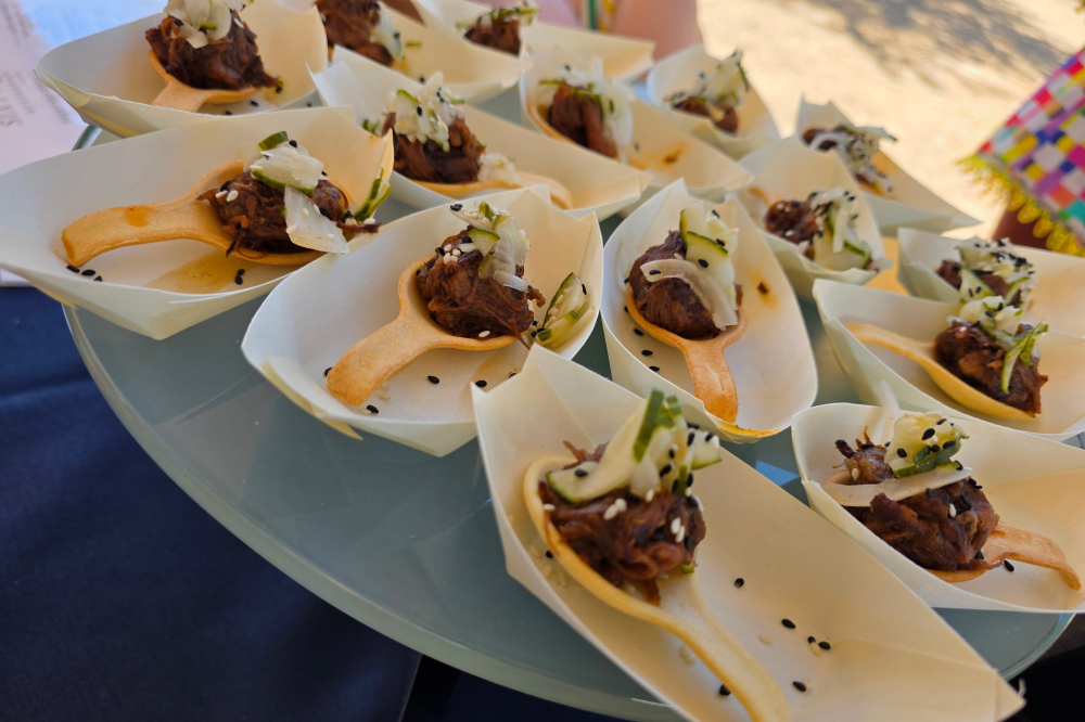 Brisket on a spoon from restaurant in Lakeway