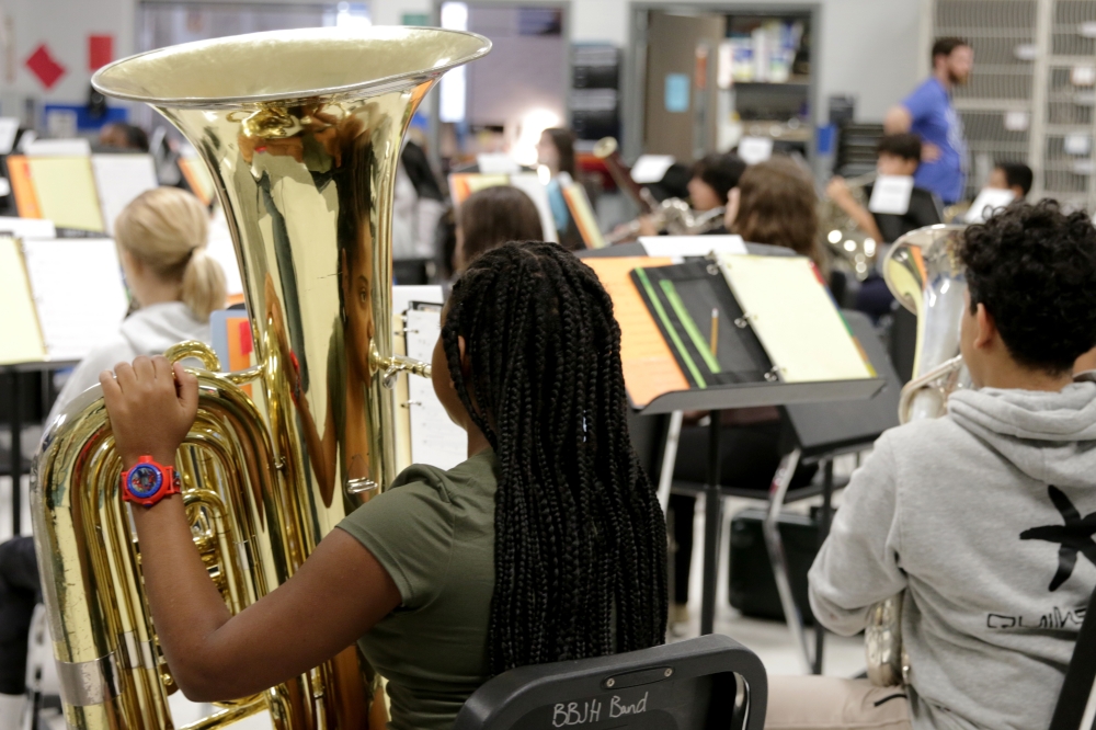 Magnolia ISD orchestra playing trumpet