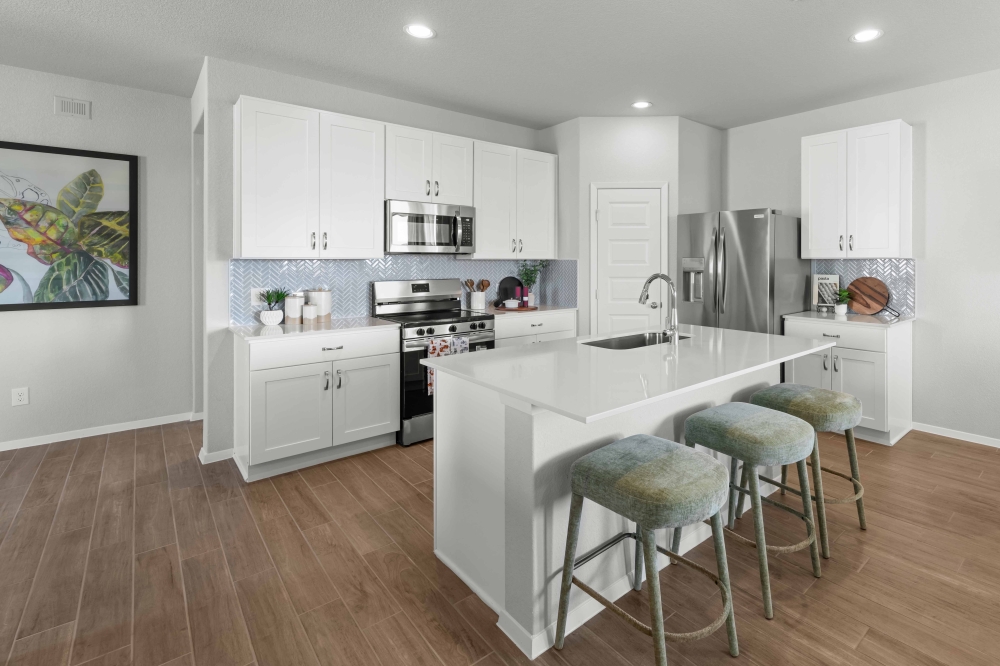 Model home kitchen in Liberty Hill