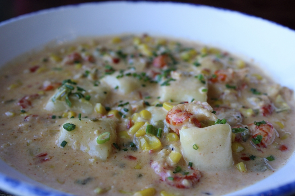 The restaurant recently launched its dinner menu which features Crawfish Gnocchi with corn mague choux, ricotta dumplings and chives. (Dacia Garcia/Community Impact)