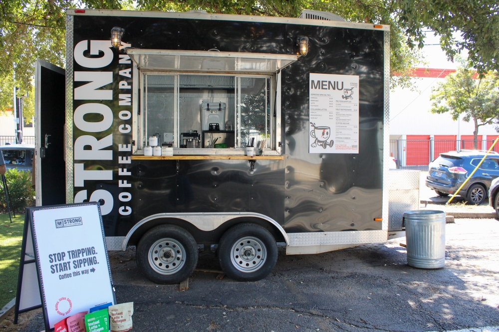 Strong Coffee Company has launched its first coffee trailer stationed outside of CrossFit Central in downtown Austin. (Dacia Garcia/Community Impact)