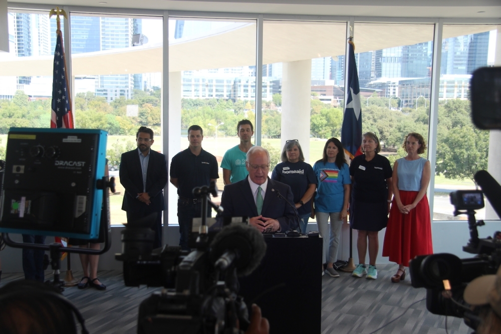 Austin Mayor Kirk Watson criticized lacking coordination from Gov. Greg Abbott around a state-led operation targeting homeless encampments in the city. (Ben Thompson/Community Impact)
