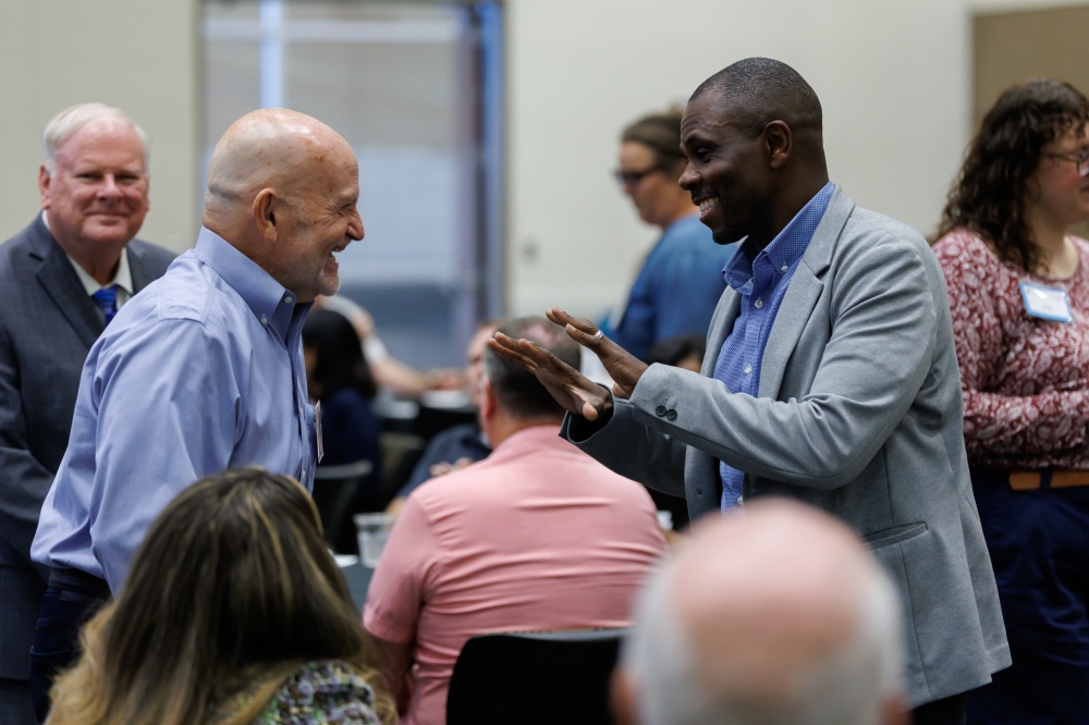 People talk at political event Collin County
