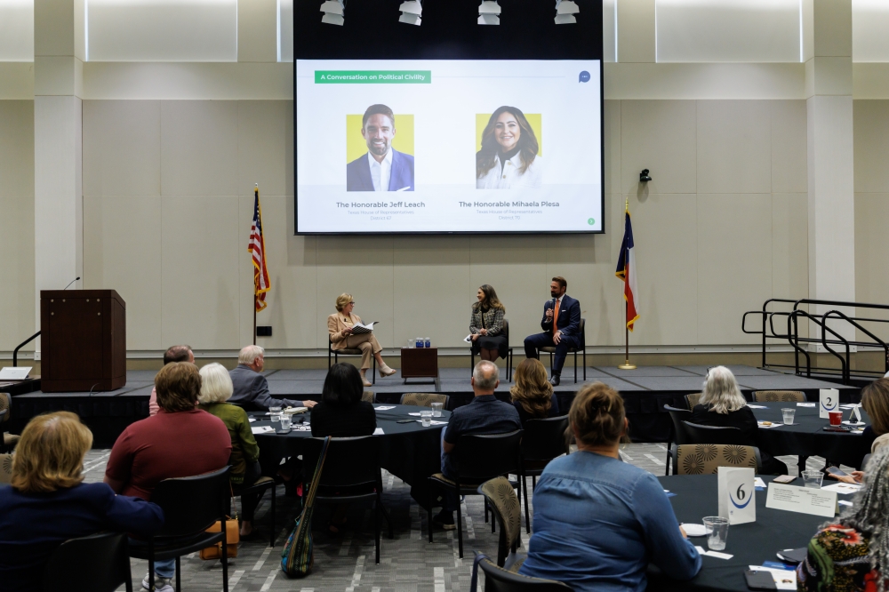 Leaders discuss political civility on stage