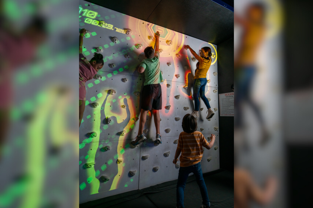 Kids rock climb in Austin