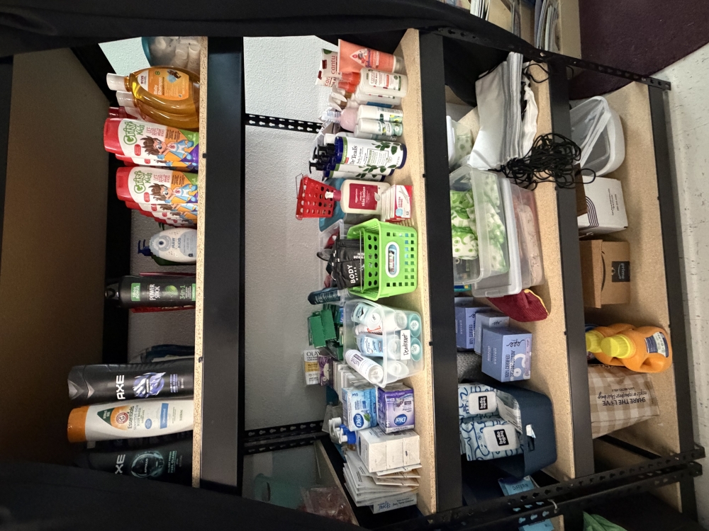 A small hygiene closet was started at Mendez Elementary School and stocked by the teachers, until The Feeling Fresh project initiated a partnership in July. Now, the organization makes frequent drop-offs to the school to keep the closet stocked. (Courtesy The Feeling Fresh Project)