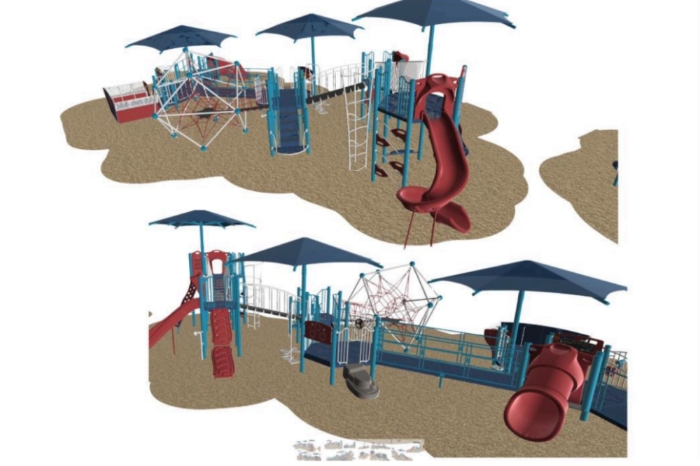 The playground will be behind Manvel City Hall, which is located at 20031 Morris Ave., Manvel. (Rendering Courtesy GameTime)