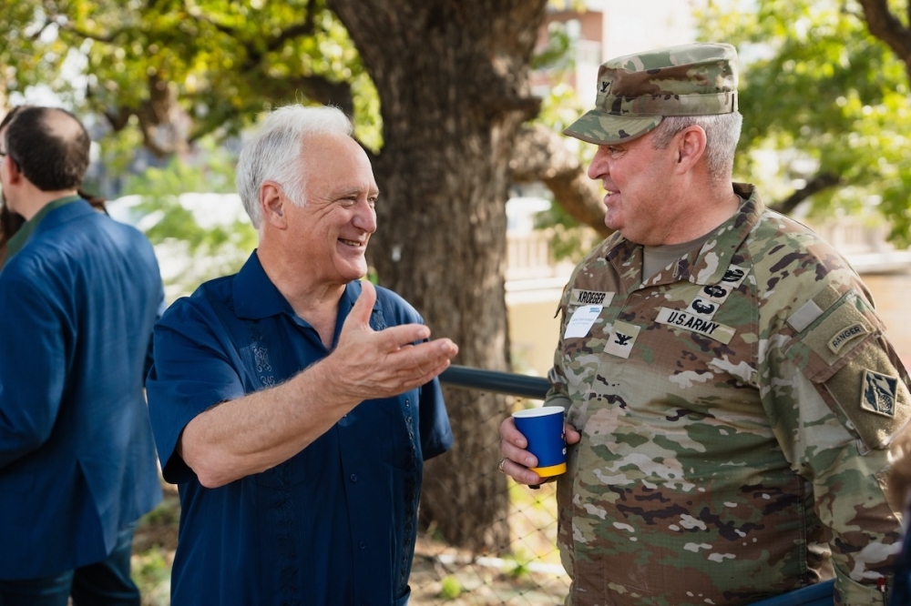 Mayor Kirk Watson and the U.S. Army Corps of Engineers celebrated the opening of the biofiltration pond on Oct. 24. The U.S. Army Corps of Engineers dedicated $11 million to the restoration of Waller Creek, according to a news release. (Courtesy Waterloo Greenway)