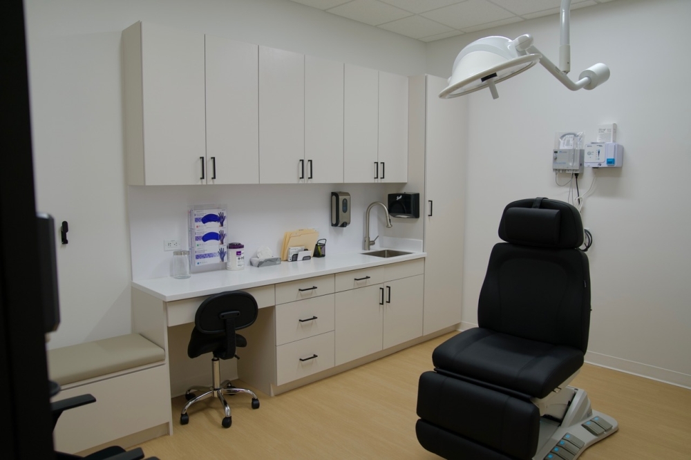 Dermatologist in Austin's chair