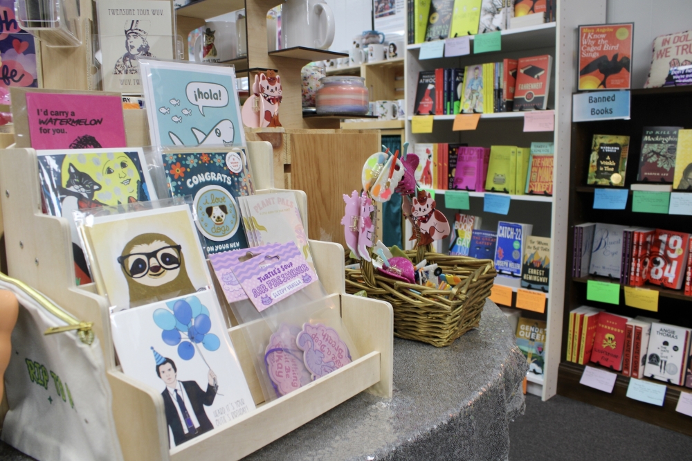 In addition to books, the store sells gifts from cards and hair clips to candles and bookmarks. (Dacia Garcia/Community Impact)