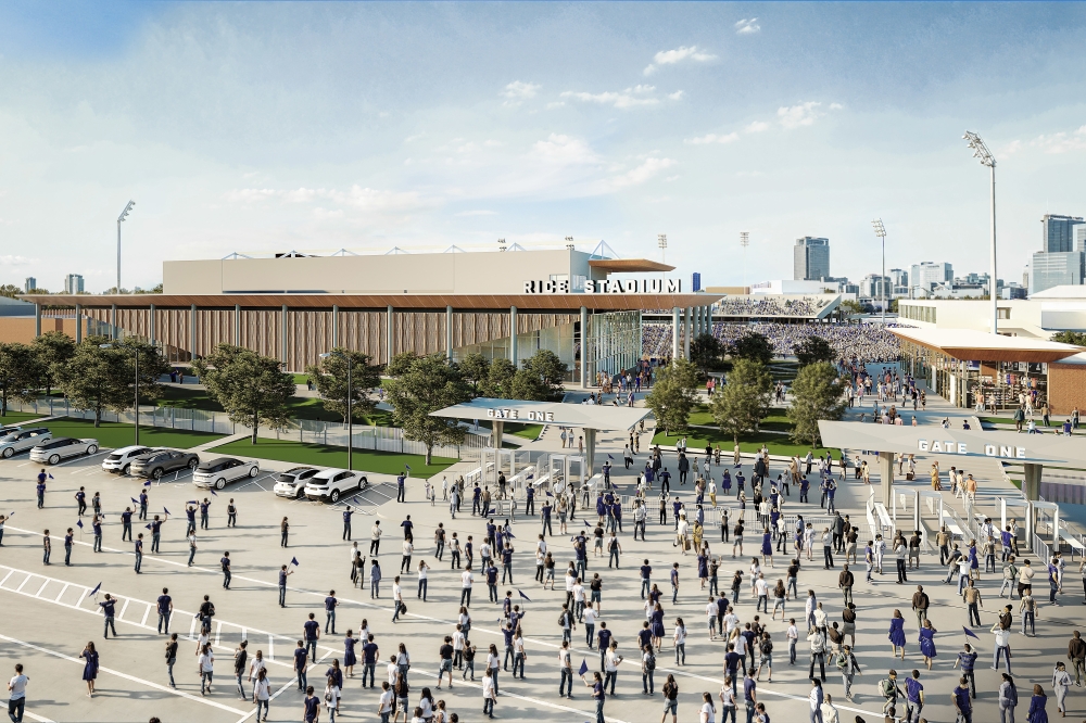 The venue is anticipated to function as a 'stadium in the park,' with a modern, community-focused complex to enhance the fan experience. (Rendering courtesy Populous)