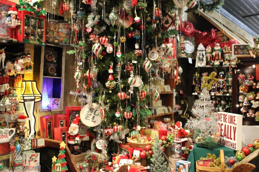 Check out The Christmas Shoppe, which offers a large selection of tree ornaments, figurines, home decor and more holiday supplies. (Andrew Creelman/Community Impact)