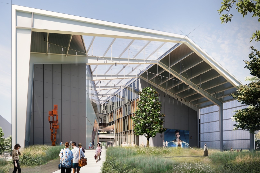 Officials with Rice University hosted a groundbreaking ceremony for Susan and Fayez Sarofim Hall on Feb. 29, marking progress in advancing the university's arts program. (Rendering courtesy Rice University)