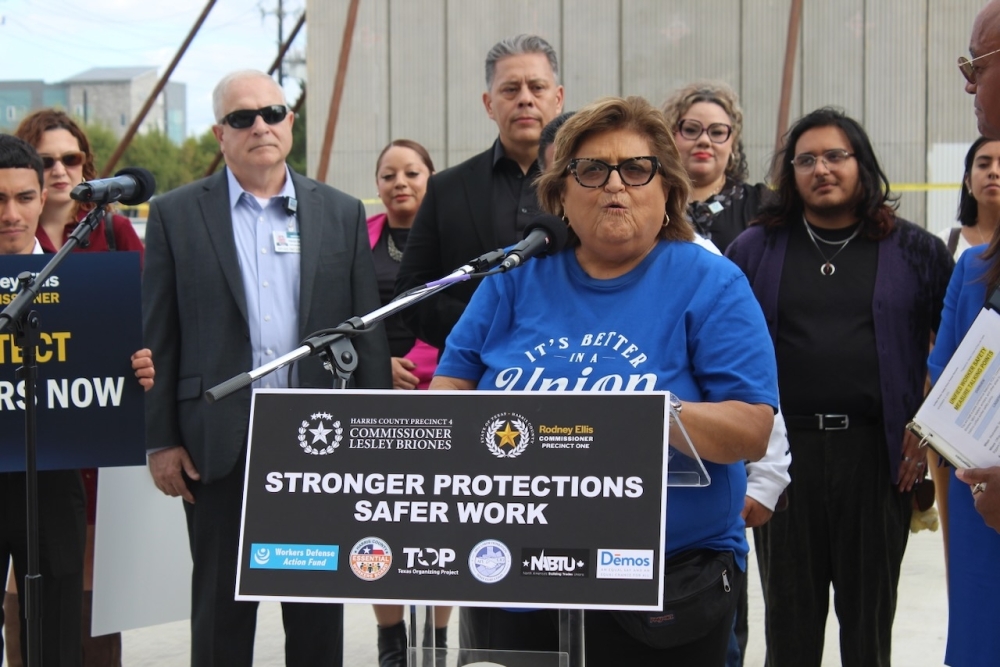 Linda Morales is the organizing coordinator at the Texas Gulf Coast Area Labor Federation. (Melissa Enaje/Community Impact)