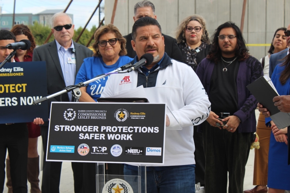 Martin Trevino is owns All Team Services and hires Harris County contractors. (Melissa Enaje/Community Impact)