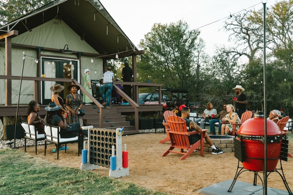 The McClenton Hideout opened its glamping experience at 153 La Jolla Lane, Bastrop, in October. (Courtesy The McClenton Hideout)