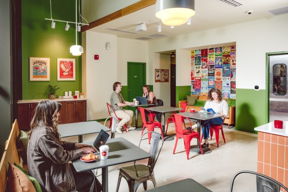 The newest Jo's Coffee location is housed within the Union on 24th apartment building and features both indoor and outdoor seating as well as an exterior window for pick-ups and online orders. (Courtesy Chad Wadsworth)