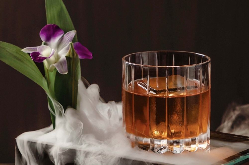 The Way of Xian Wei is a drink made with Suntory Toki, Knob Creek rye, smoked shoyu demerara and Angostura bitters. (Courtesy Maison Chinoise via Facebook)