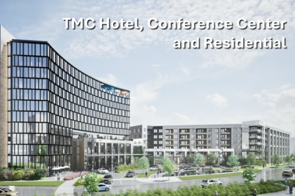 The TMC Hotel, Conference Center and Residential tower will start construction in 2026 and take approximately two years to build. (Screenshot courtesy of Texas Medical Center)