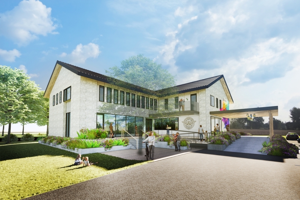 An 8,800-square-foot foster care community center by Austin Angels is slated to open in May. (Rendering courtesy Austin Angels)