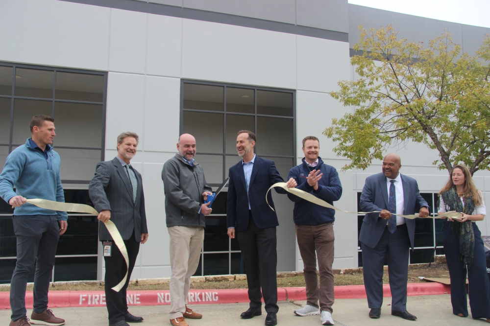 City and business leaders celebrated the completion of the first commercial project under Austin Energy's Solar Standard Offer program Dec. 3. (Ben Thompson/Community Impact)