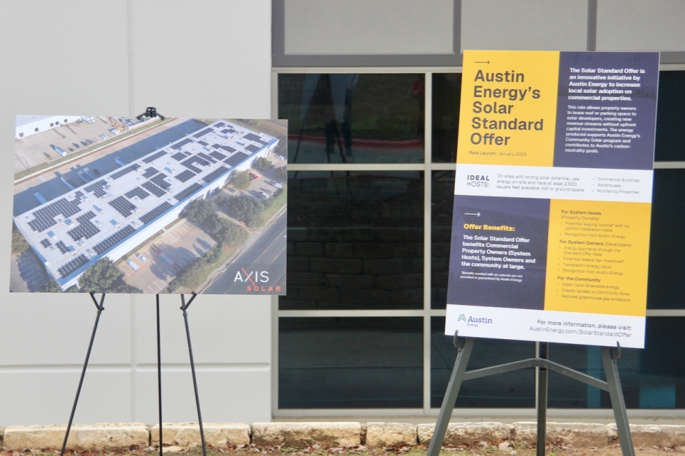 Austin Energy's Solar Standard Offer program promotes the addition of solar infrastructure at commercial properties. (Ben Thompson/Community Impact)