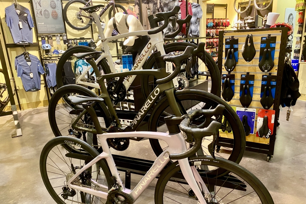 Bikeland offers a variety of bike brands including Pinarello bikes. (Courtesy Bikeland)