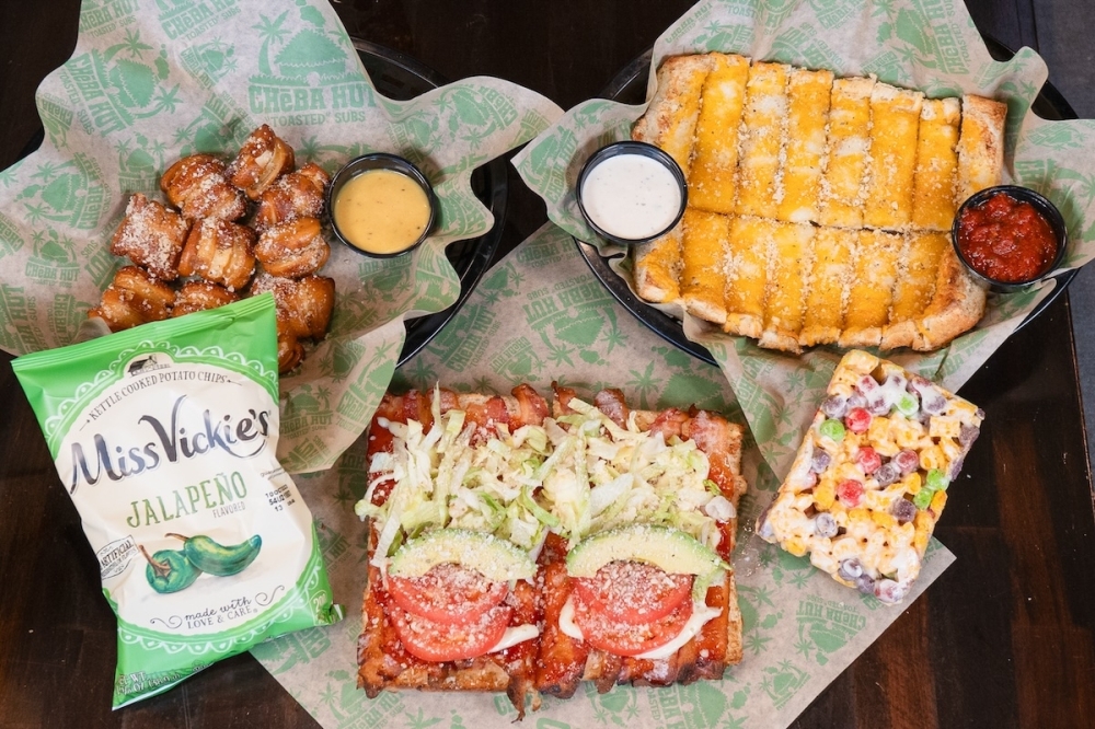 Cheba Hut offers signature sub sandwiches and 'munchies,' such as pretzel nuggets and garlic cheese bread. (Courtesy Cheba Hut)